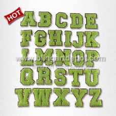 Custom Alphabet Embroidered Glitter Chenille Patches Sew on or Iron on